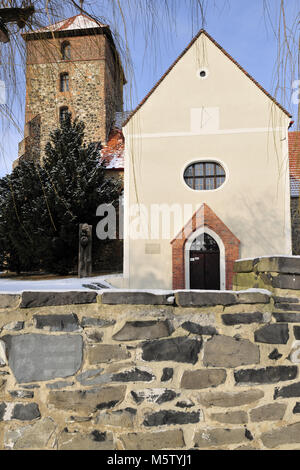 Legnickie Pole, Dolny Slask, dolny slask, Polska, architettura, storico, chiesa, religione, stagione, viaggi, meteo, inverno, Foto Stock