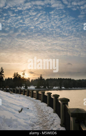 Percorso al tramonto Foto Stock