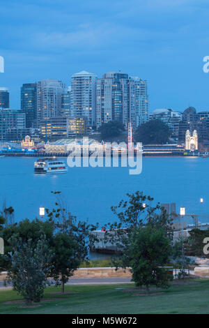 Il Luna Park dal molo di Barangaroo Riserva, Sydney, Nuovo Galles del Sud, Australia Foto Stock