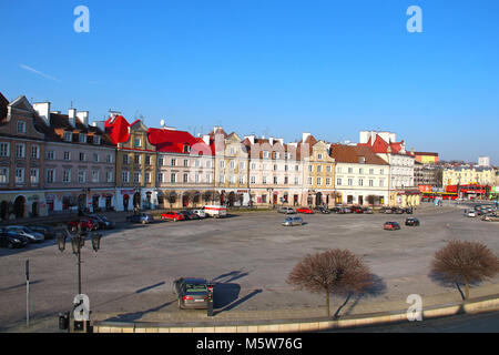 LUBLIN, Polonia - 16 gennaio 2018: Piazza Castello (Plac Zamkowy) nel centro di Lublino Foto Stock