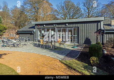 Colzium Estate & Visitor Centre in vicino Kilsyth in North Lanarkshire Regno Unito Scozia qui mostra il Centro Visite e il Cafe Foto Stock
