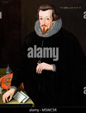 Robert Cecil, primo Earl of Salisbury (1563-1612) attribuito a Giovanni Critz il sambuco, olio su pannello, 1599. Robert Cecil è servita come Segretario di Stato di Inghilterra dal 1596-1612 e signore di alta tesoriere dal 1608-12, riuscendo a suo padre come Regina Elisabetta I di Lord Privy Seal e rimanendo in alimentazione durante i primi nove anni di Re Giacomo I del regno. Foto Stock