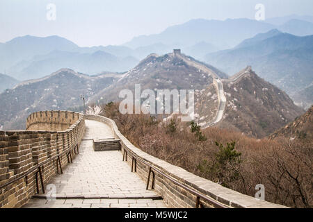 La Grande Muraglia della Cina, la sezione di Badaling Foto Stock