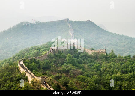 La Cina, la Grande Muraglia della Cina, Mutianyu Foto Stock