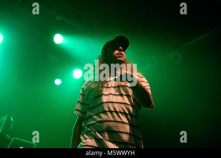 Barcellona - Feb 23: Suicideboys (rap music band) eseguire in concerto presso il Razzmatazz tappa del febbraio 23, 2018 a Barcellona, Spagna. Foto Stock