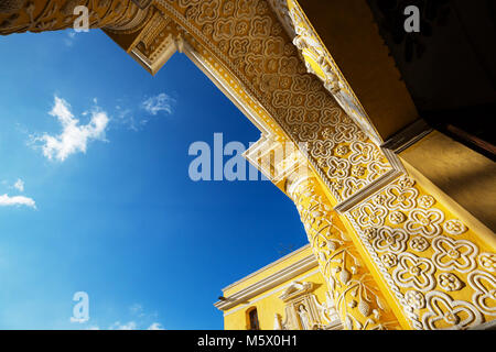 Architettura coloniale in antiche Antigua Guatemala City, America centrale, Guatemala Foto Stock