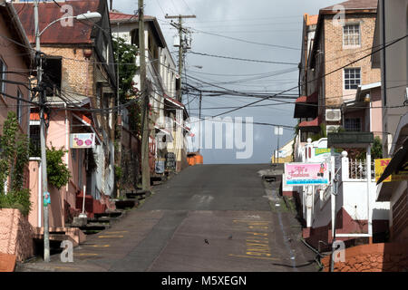 Abbandonato il St George's Grenada nei Caraibi orientali su una domenica pomeriggio Foto Stock