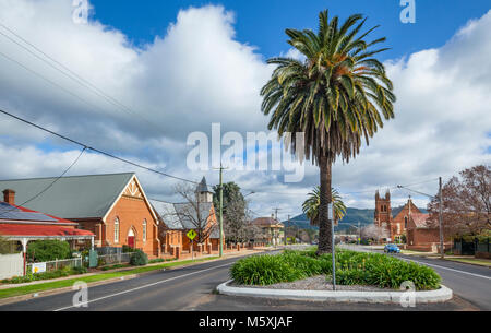 L'Australia, la navigazione del Nuovo Galles del Sud, Wellington, vista di Warne Street Foto Stock