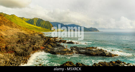 Kaena Point State Park in Oahu, Hawaii Foto Stock