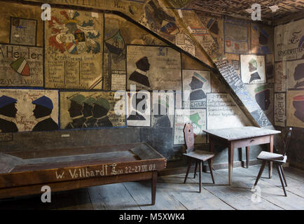 Heidelberg, Studentenkarzer, historische Ausnüchterungszelle für Studenten Foto Stock
