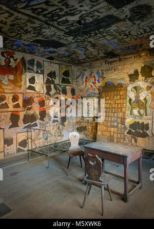 Heidelberg, Studentenkarzer, historische Ausnüchterungszelle für Studenten Foto Stock