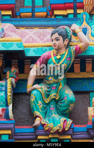 Dettagli degli esterni del tempio di Miss Mariamman India in Ho Chi Minh City Vietnam Foto Stock