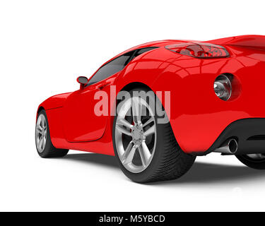 Rosso auto sportive isolato Foto Stock