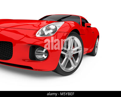 Rosso auto sportive isolato Foto Stock