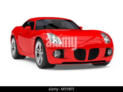 Rosso auto sportive isolato Foto Stock