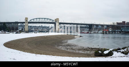 Burrard ponte in inverno Foto Stock