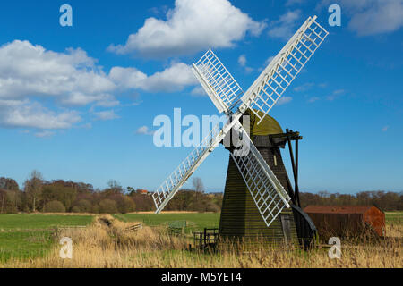 Vista del Mulino Herringfleet nel Suffolk. Foto Stock