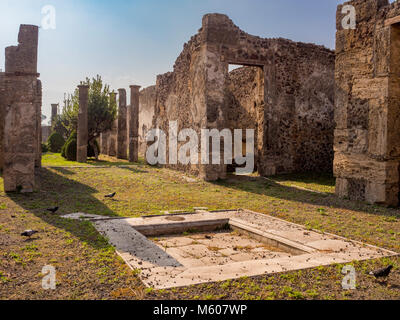 Regio VIII. Casa dei Cornelii, rovine di Pompei, Italia. Foto Stock