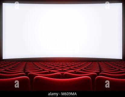 Movie Theater sfondo dello schermo 3d illustrazione Foto Stock