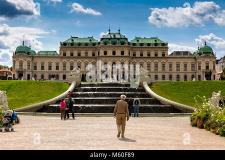 Belvedere superiore Palazzo giardino posteriore, Wien, Vennia, Austria. Foto Stock
