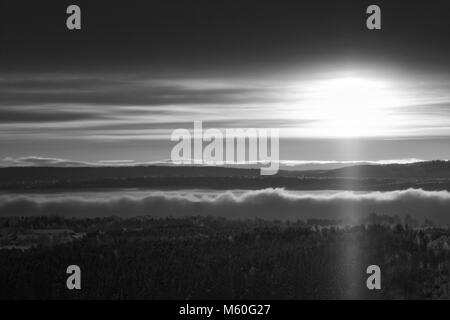 Bella Black & White sunrise. Foto Stock