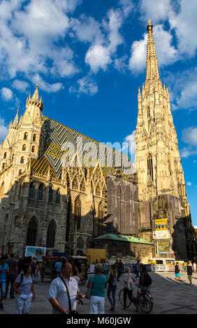 Stephansdom, la cattedrale di Santo Stefano, Stephansplatz, Wien, Vienna, Austria Foto Stock