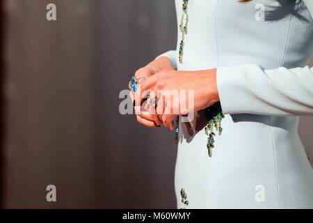 Paula Echeverria assiste la rivista Fotogramas cinema Awards 2017, Fotogramas de Plata 2017, il 26 febbraio 2017 a Madrid, Spagna. Foto: Oscar J. Barroso / AFP7 Cordon premere Foto Stock