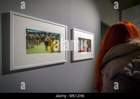 Italia Torino Palazzo Chiablese 27 Febbraio 2018 - inaugurazione della mostra con 250 immagini creato da Frank Horvat, insieme con una trentina di altre immagini prese dalla sua collezione privata. La mostra dal 28 febbraio al 20 maggio nel Chiablese Halls - illustra il cammino compiuto dal grande fotografo attraverso l evoluzione del linguaggio fotografico e delle sue tecniche. Foto Stock