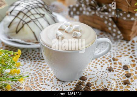 Glace caffè con marshmallow Foto Stock