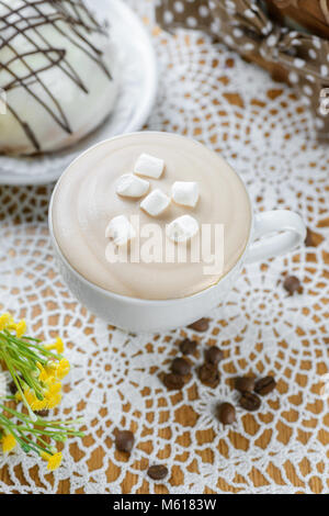 Glace caffè con marshmallow Foto Stock