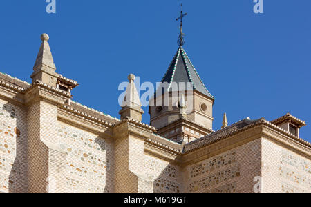 Vista del St Mary chiesa di La Alhambra di Granada, Spagna Foto Stock