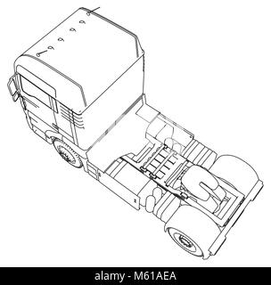 Recapito commerciale. Illustrazione di tastatura di 3d. EPS 10 formato vettoriale isolato su bianco. Illustrazione Vettoriale