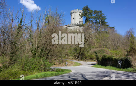 Branik Castello, Slovenia, in primavera Foto Stock