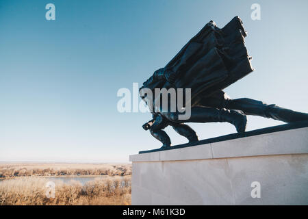 Batina, Croazia monumento in memoria del più grande e bloodest Guerra Mondiale 2 la battaglia sul suolo iugoslavo - Battaglia di Batina (1944). Vicino al fiume Danubio Foto Stock