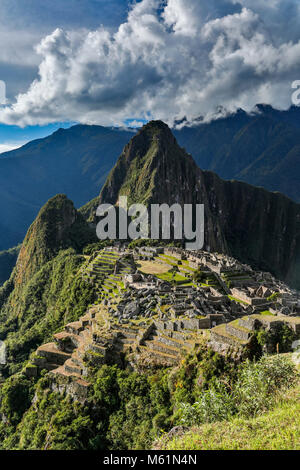 Machu Picchu rovine, Cusco, Perù Foto Stock