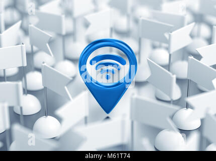 Posizione Wi-Fi Foto Stock