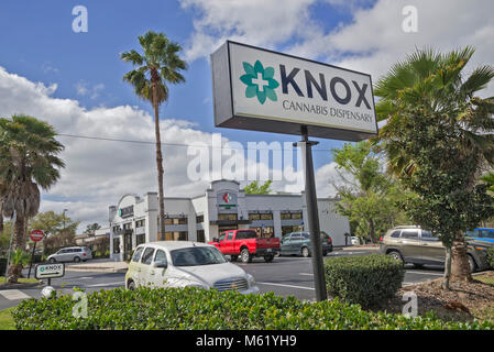 Knox Dispensario di Cannabis a Gainesville, Florida. Per l'esonero dagli obblighi legali di prescrizione della marijuana per scopi medici. Aperto 2017. Foto Stock