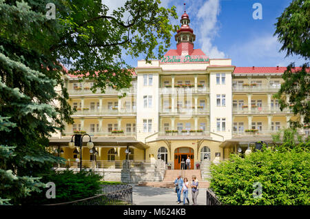 Spa ospedale (sanatorio) 'Wielka Pieniawa', Polanica Zdroj (ger.: Altheide-Bad), città termale nella Bassa Slesia provincia, in Polonia, in Europa. Foto Stock