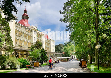 Spa ospedale (sanatorio) 'Wielka Pieniawa', Polanica Zdroj (ger.: Altheide-Bad), città termale nella Bassa Slesia provincia, in Polonia, in Europa. Foto Stock