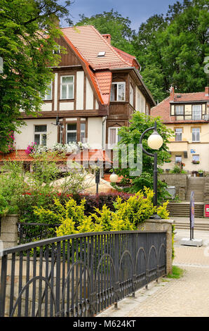 Polanica Zdroj (ger.: Altheide-Bad), città termale nella Bassa Slesia provincia, in Polonia, in Europa. Foto Stock