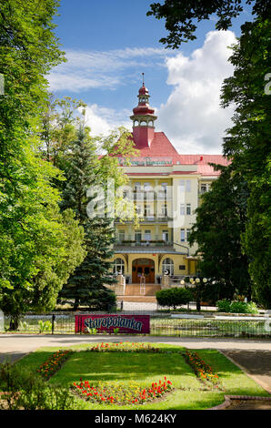 Spa ospedale (sanatorio) 'Wielka Pieniawa', Polanica Zdroj (ger.: Altheide-Bad), città termale nella Bassa Slesia provincia, in Polonia, in Europa. Foto Stock