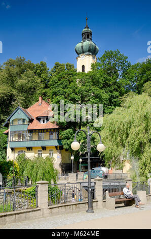 Polanica Zdroj (ger.: Altheide-Bad), città termale nella Bassa Slesia provincia, in Polonia, in Europa. Foto Stock