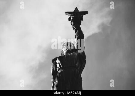 Batina, Croazia monumento in memoria del più grande e bloodest Guerra Mondiale 2 la battaglia sul suolo iugoslavo - Battaglia di Batina (1944). Vicino al fiume Danubio Foto Stock