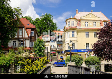 Polanica Zdroj (ger.: Altheide-Bad), città termale nella Bassa Slesia provincia, in Polonia, in Europa. Foto Stock