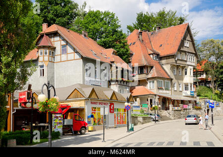 Polanica Zdroj (ger.: Altheide-Bad), città termale nella Bassa Slesia provincia, in Polonia, in Europa. Foto Stock