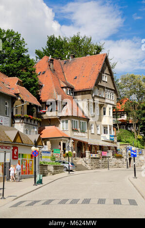 Polanica Zdroj (ger.: Altheide-Bad), città termale nella Bassa Slesia provincia, in Polonia, in Europa. Foto Stock