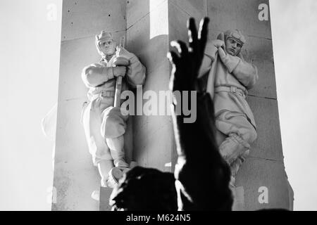 Batina, Croazia monumento in memoria del più grande e bloodest Guerra Mondiale 2 la battaglia sul suolo iugoslavo - Battaglia di Batina (1944). Vicino al fiume Danubio Foto Stock