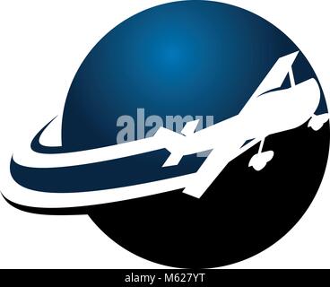 Aeroplano Logo Design Template Vector Illustrazione Vettoriale