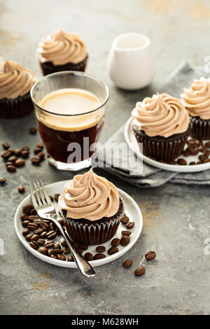 Cioccolato tortini di espresso Foto Stock