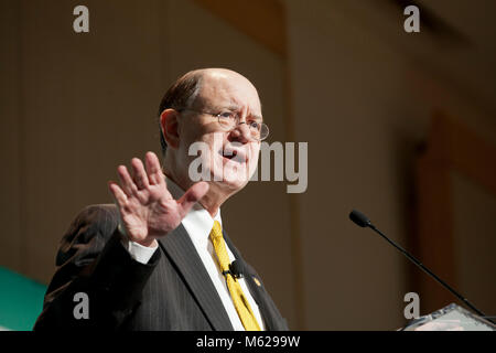 Noi congressista democratico Brad Sherman, California trentesimo distretto, parlando sul podio - Washington DC, Stati Uniti d'America Foto Stock